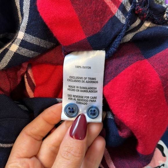 Woolrich Super Soft Red Blue Fall Winter Flannel Large - Picture 6 of 6